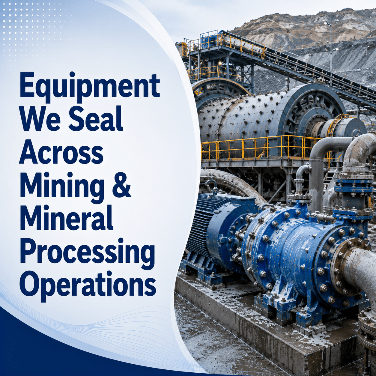 Equipment We Seal Across Mining & Mineral Processing Operations