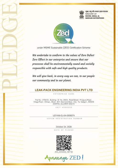 Ministry of MSME Sustainable (ZED) Certification Scheme